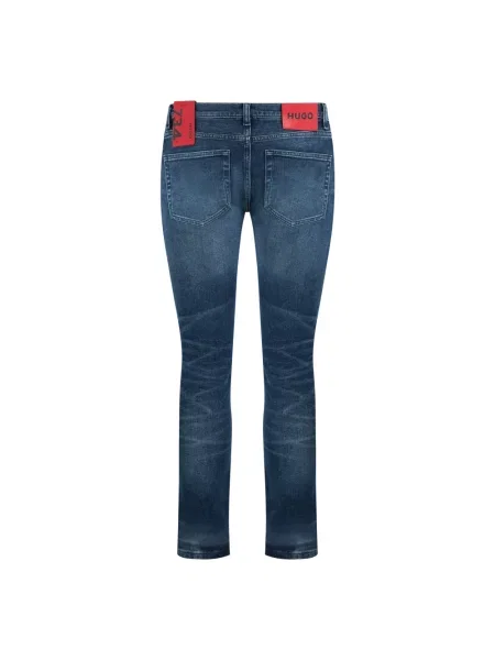 Skinny jeansy skinny Boss niebieskie