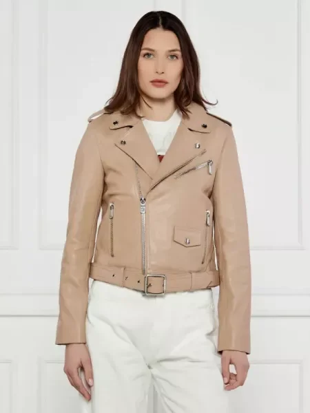 Pinko De piele geacă COSTA RICA bej