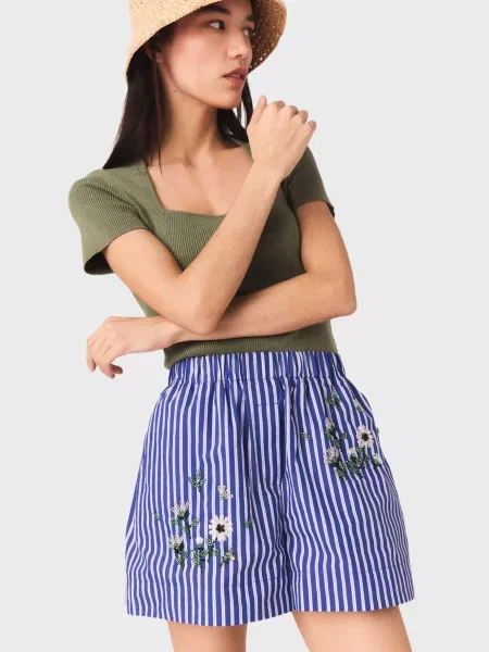 У смужку шорти Maje сині