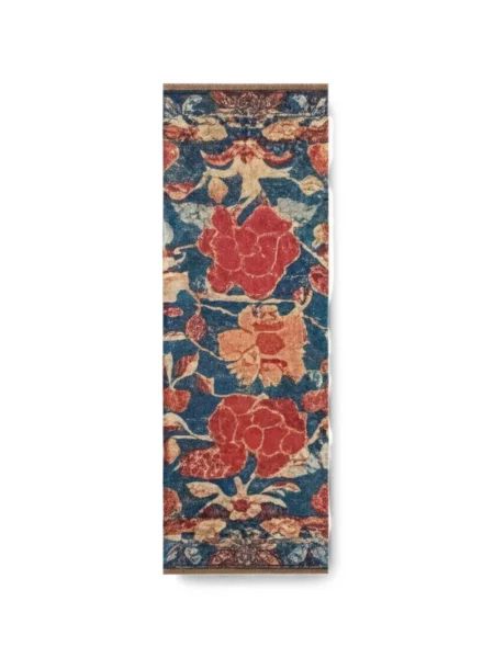 Fular Pierre-louis Mascia de mătase cu model floral cu imagine albastru