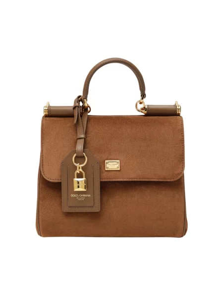 Torebka Dolce And Gabbana skórzana brązowa