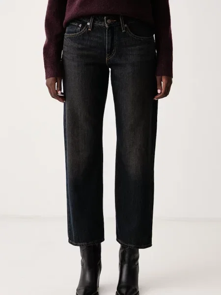 Levi's jeansy straight SUPERLOW STRAIGHT granatowe
