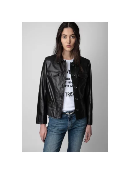 Kurtka skórzana Zadig&voltaire czarna