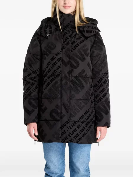 Lung palton Desigual negru