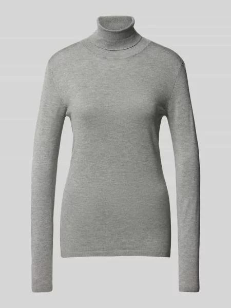 Sweter z wywijanym kołnierzem o kroju slim fit z mieszanki model ‘MAFA’ Ichi