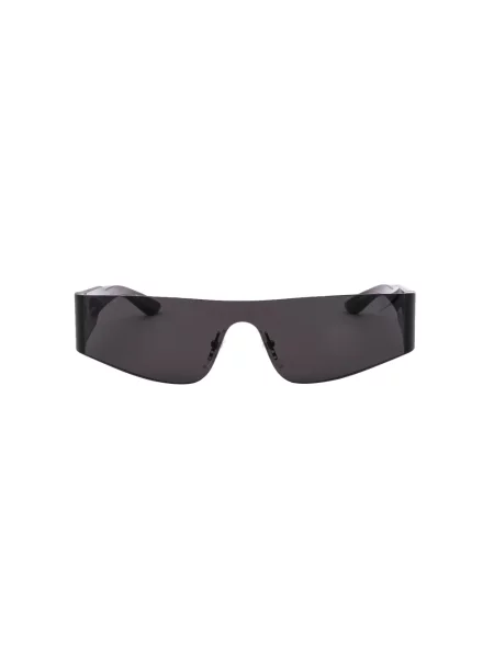 Lniane okulary przeciwsłoneczne Balenciaga Shield czarne