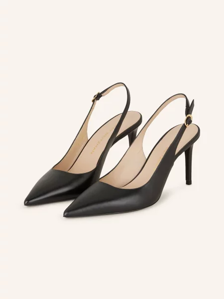 Lodičky Stuart Weitzman s otevřenou patou černé