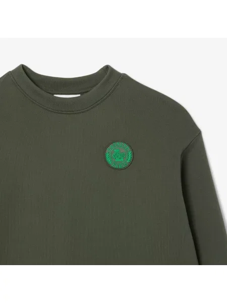 Lacoste Plisowana Sukienka Dresowa zielona