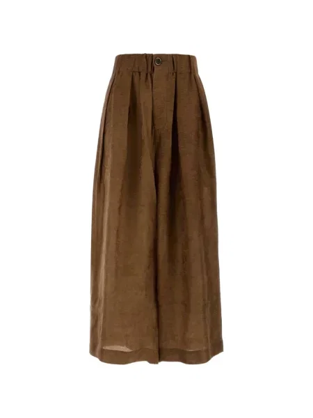 Pantaloni Uma Wang din jacard maro