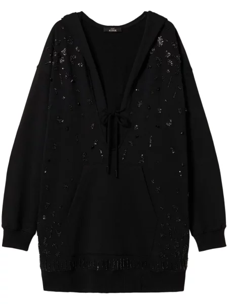 Rochie mini Twinset cu broderie de costum negru
