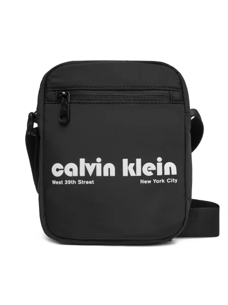 Calvin Klein Jeans Taška cez rameno / biela čierna