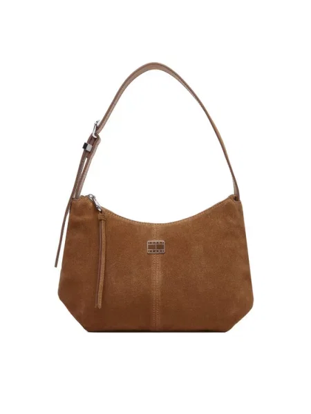 Tommy Jeans Дамска чанта Tjw Slouchy Suede Shoulder Bag кафяв