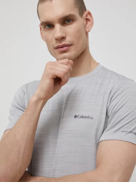Спортна тениска Columbia Zero Rules с изчистен дизайн сиво