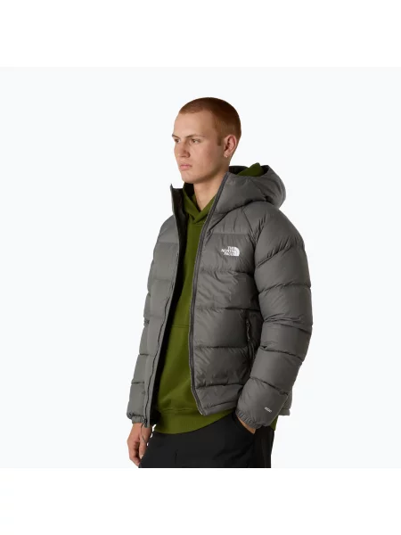 Péřová bunda The North Face Hydrenalite Down Hoodie smoked pearl šedá