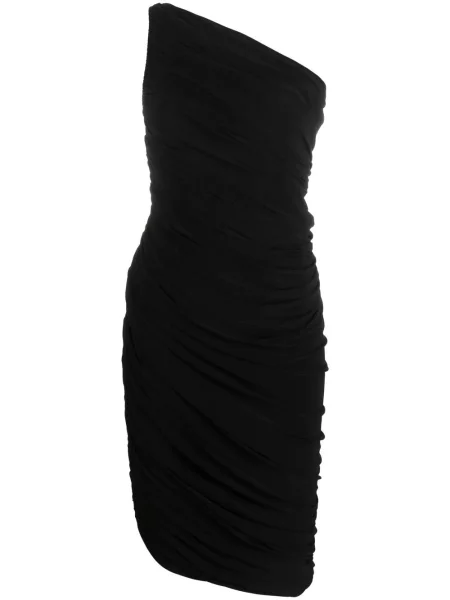 Rochie Norma Kamali cu un umăr gol de costum negru