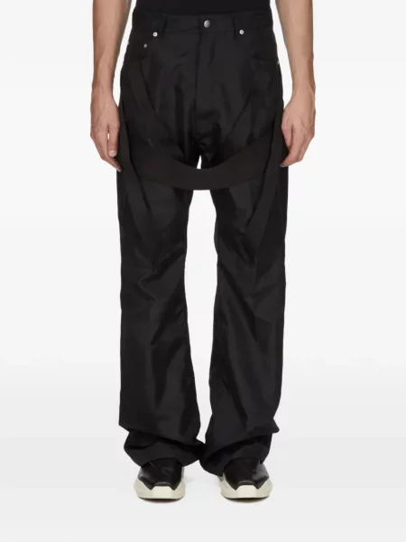 Pantaloni Rick Owens cu bretele negru