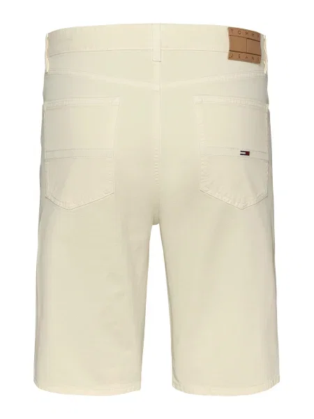 Rifľové krátke nohavice Tommy Jeans béžová