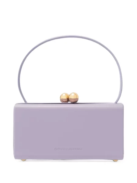 Top Carolina Herrera din piele violet