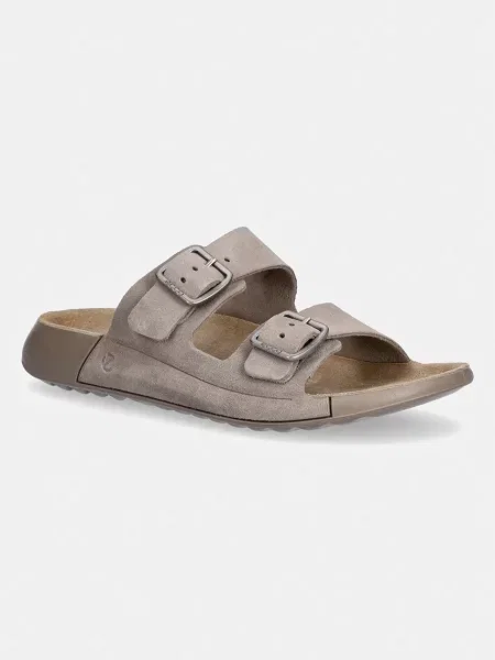 Ecco papuci din piele Cozmo W bej