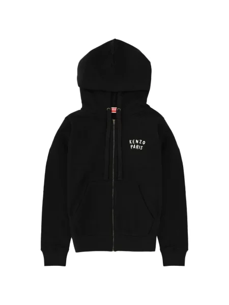 Hanorac cu glugă Kenzo cu motiv cu inimi negru