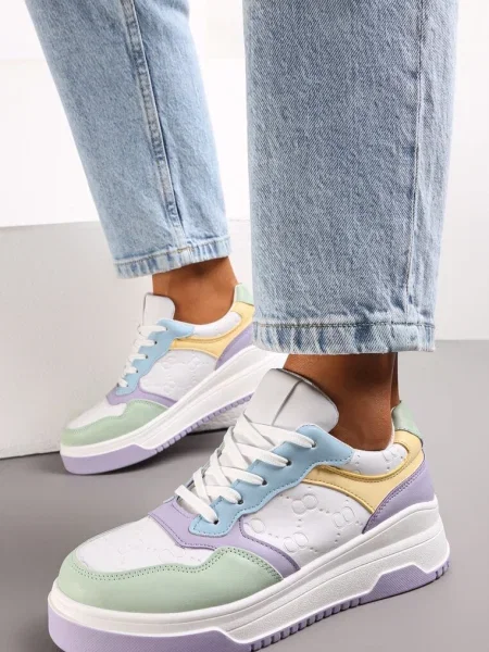 Sneakers Albi-Mov cu platformă Ainne alb