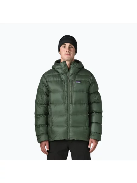 Geacă cu puf pentru bărbați Patagonia Fitz Roy Down Hoody canopy green verde