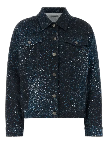 Kurtka jeansowa Giuseppe Di Morabito z nadrukiem niebieska