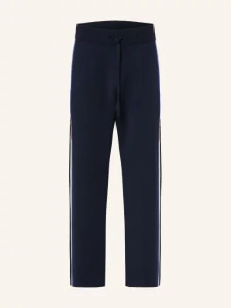 Drôle De Monsieur Pletené Kalhoty Le Pantalon Maille Drôle Z Merino Vlny tmavě modrá / tmavě modrá bílá