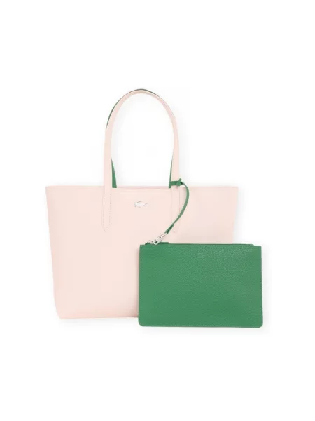 Shopper kabelka Lacoste ružová