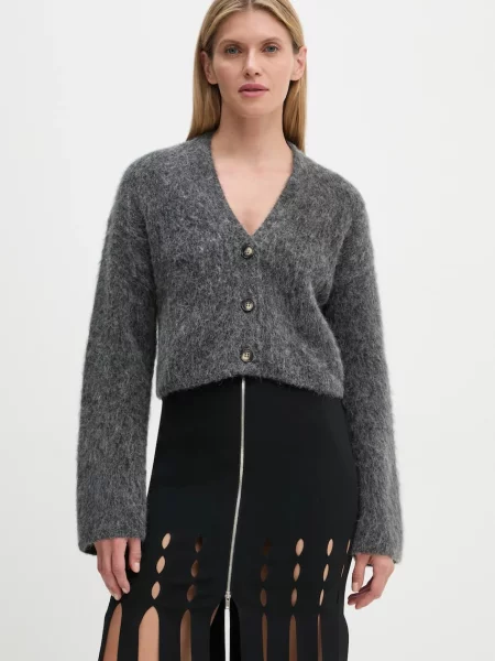 Вълнена жилетка Nanushka HENNY сиво