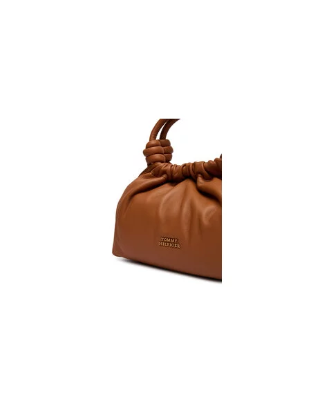Torbica Tommy Hilfiger Th Soft Leather Med Crossover smeđa