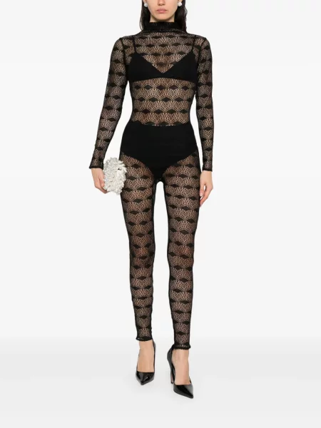 Гащеризон Atu Body Couture с дантела черно