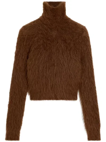 Sweter Ami Paris brązowy