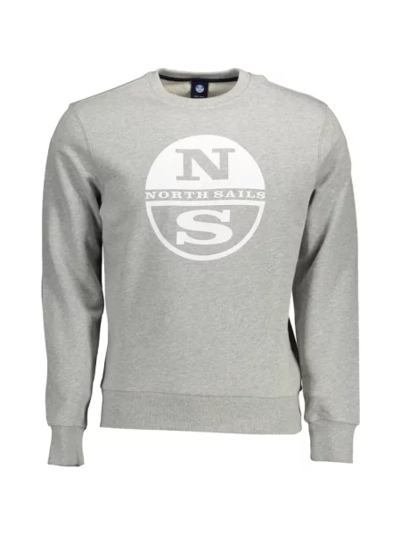 Hanorac crewneck North Sails cu imagine cu decolteu rotund gri