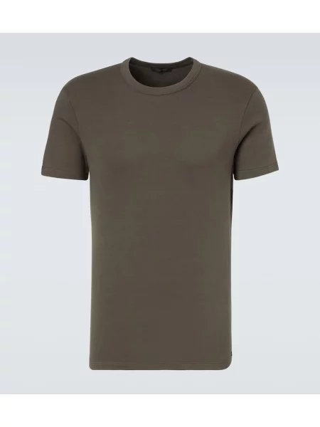 Tricou Tom Ford din jerseu verde