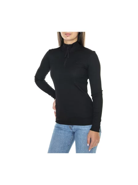 Sweter z golfem Lacoste czarny