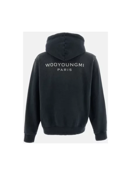Bluza z kapturem Wooyoungmi z kapturem z logo szara