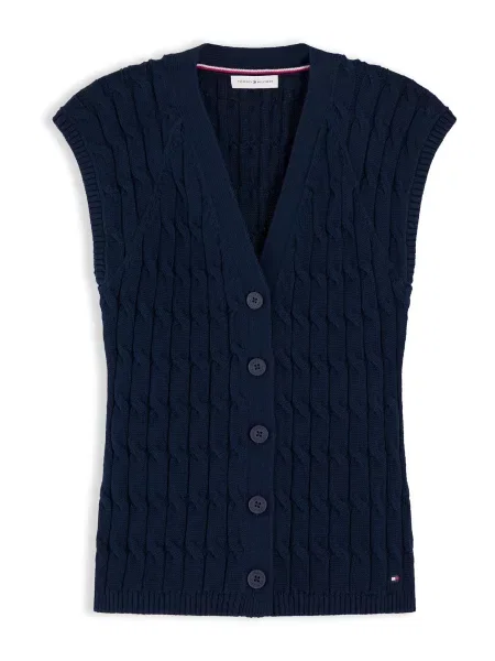 TOMMY HILFIGER Vestă tricotată bleumarin