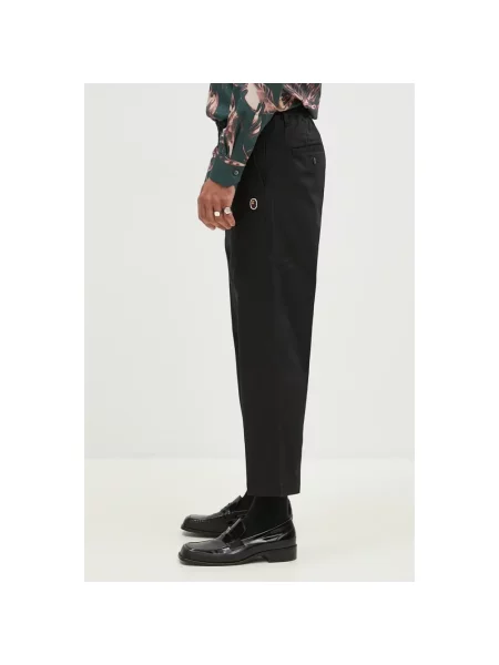 A Bathing Ape spodnie One Point Relaxed Fit Chino proste czarny