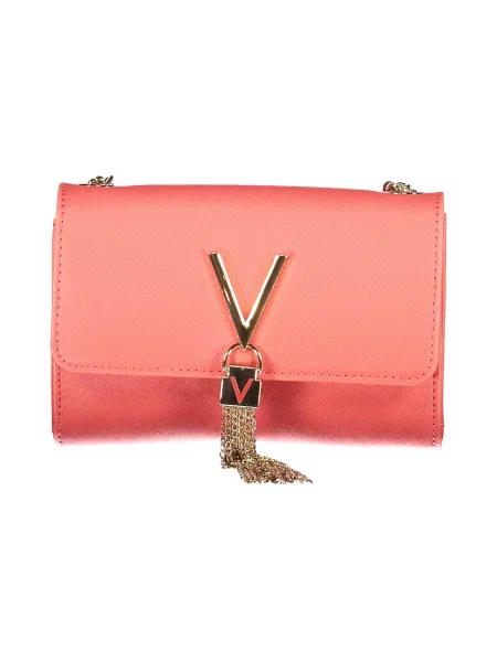 Lniana torebka na łańcuszku Valentino różowa