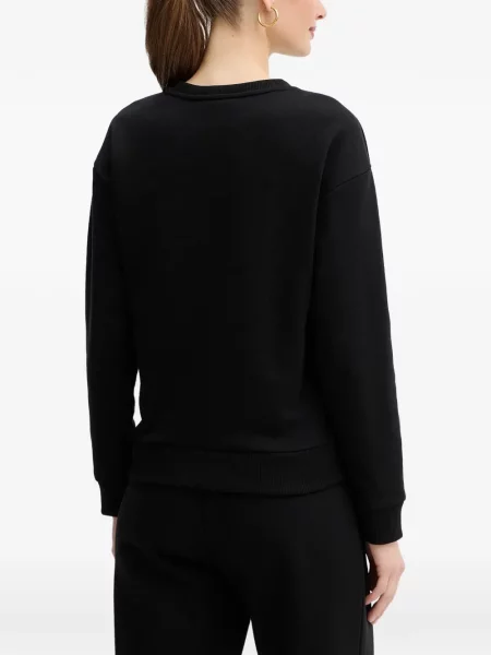 Суитчър Armani Exchange с кръгло деколте с автограф черно
