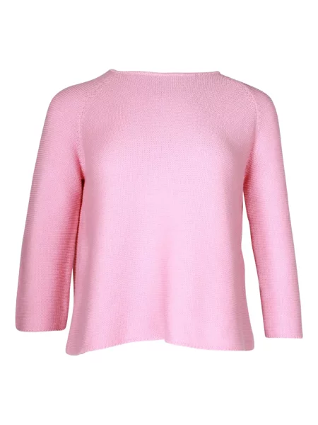 Tricou Max Mara tricotate cu decolteu în U roz