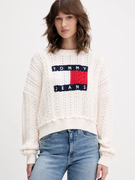 Tommy Jeans svetr dámský béžový