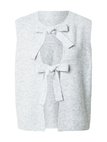 PIECES Vestă tricotată deschis gri