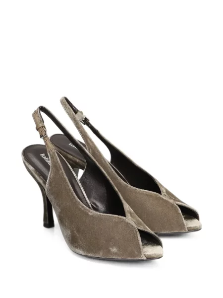 Pantofi cu toc Lola Cruz de catifea gri