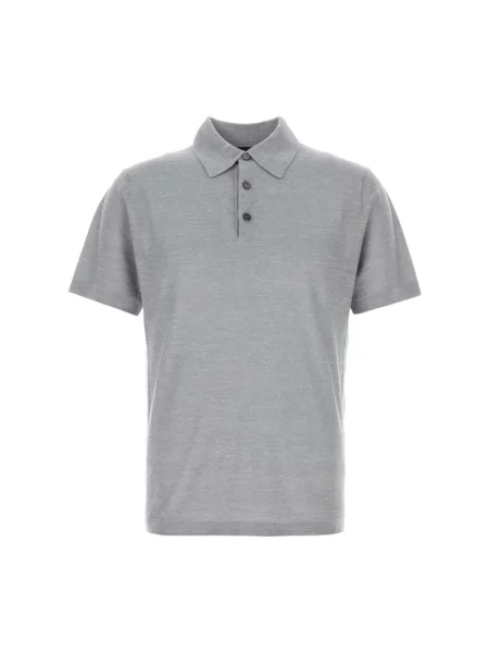 Koszulka polo Brioni z kaszmiru szara