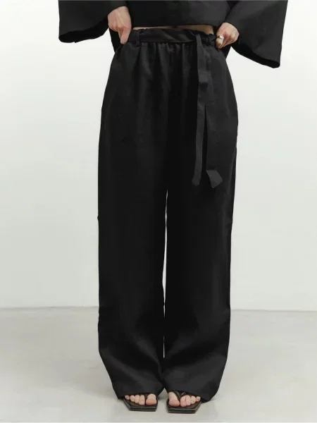 HARVEST Air Штани повсякденні Льон чорний