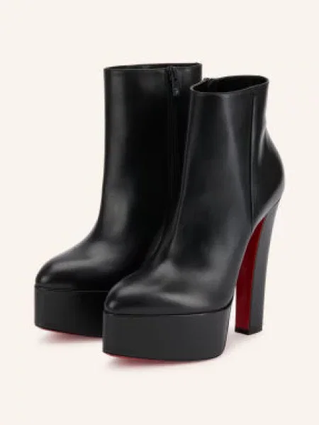 Christian Louboutin Botki Na Platformie Jenna Bootie schwarz czarne