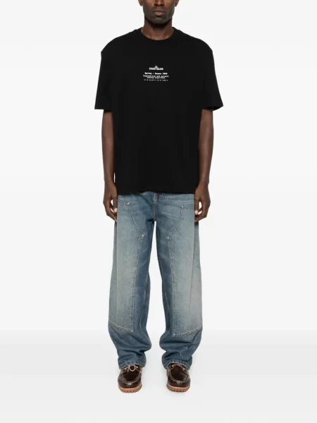 Μπλούζα Stone Island με σχέδιο μαύρο