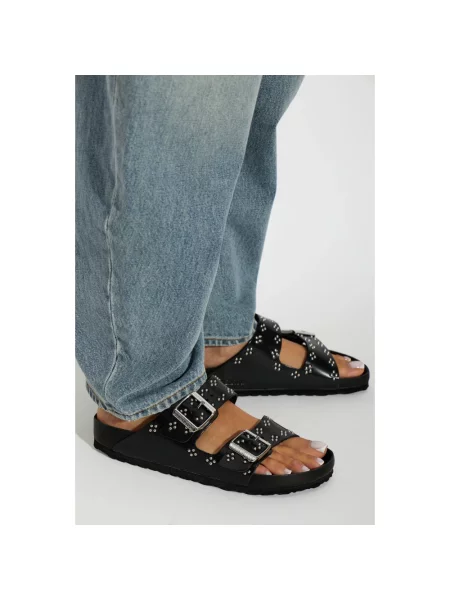 Klapki Birkenstock skórzane czarne